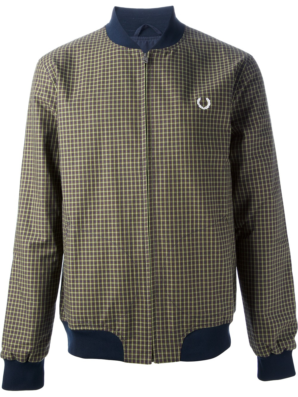 Fred Perry Fred Perry Tartan Tennis Bomber Jacket in Green for Men Lyst