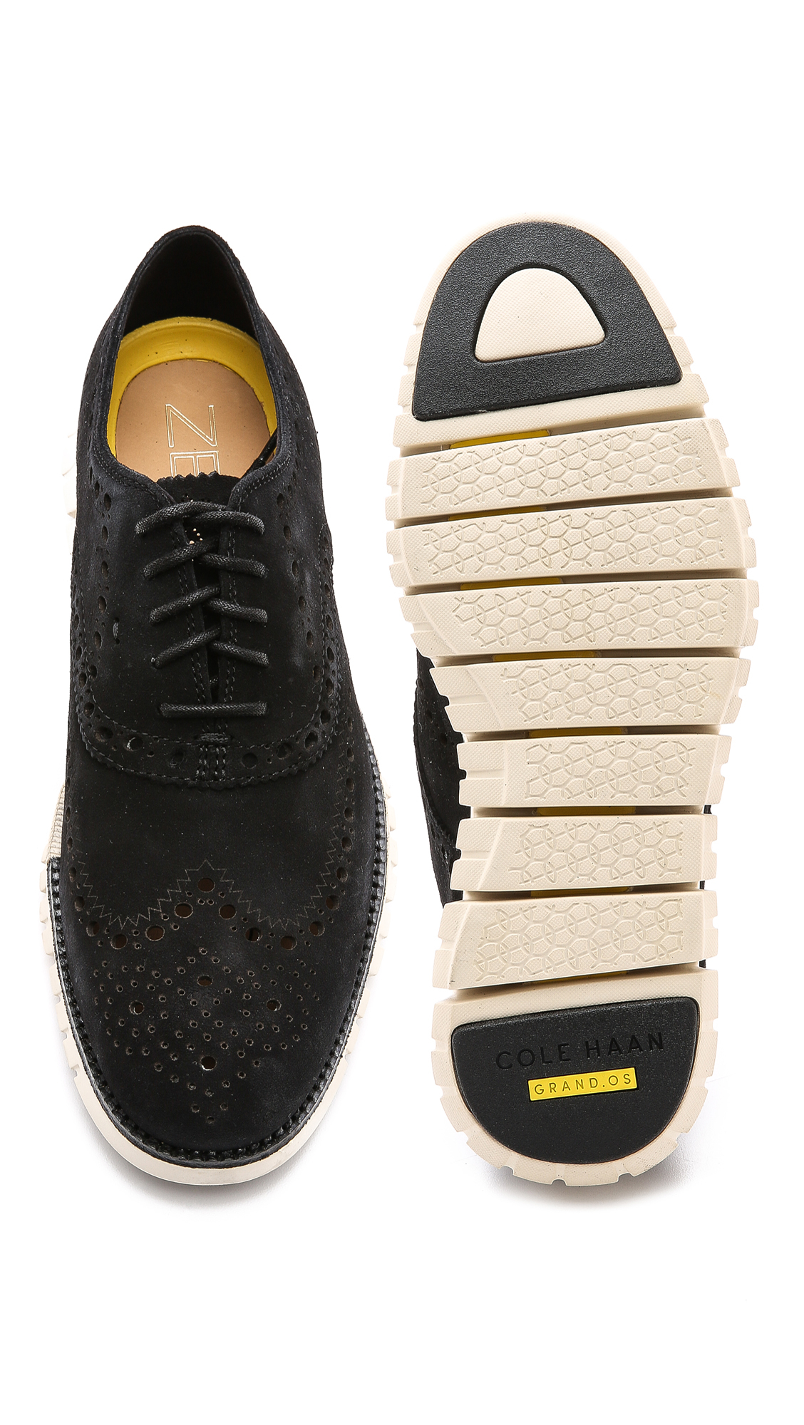 cole haan grand os black wingtip
