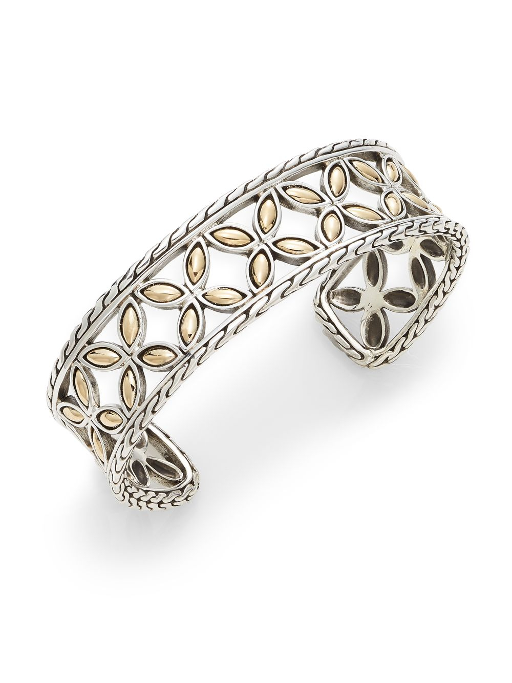 Lyst John Hardy Kawung Sterling Silver 18k Gold Cuff Bracelet In Gallery