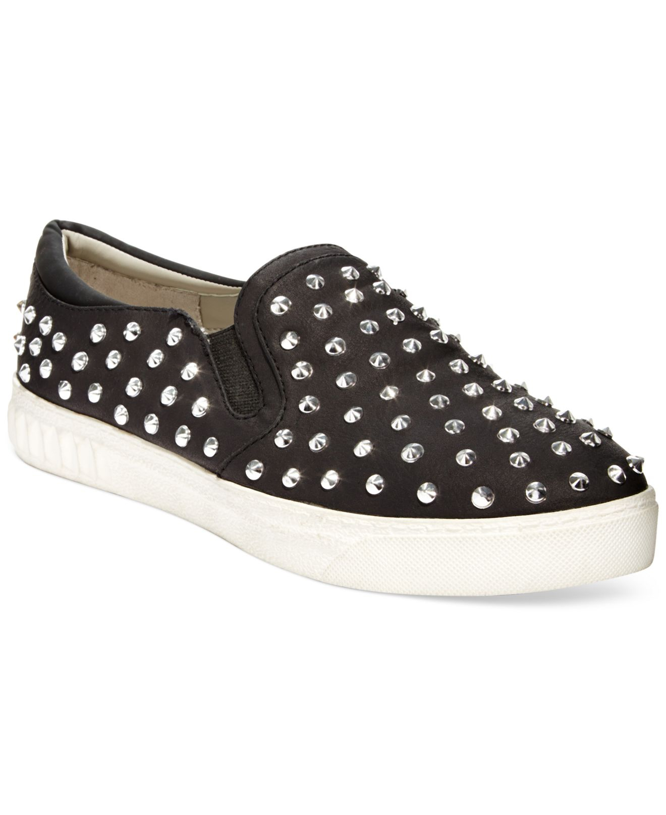 black studded slip ons