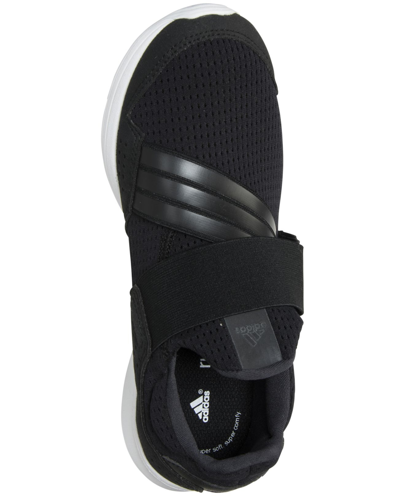 adidas Originals Synthetic Women's Lite Slip-on Running Sneakers From Finish Line in Black/White 