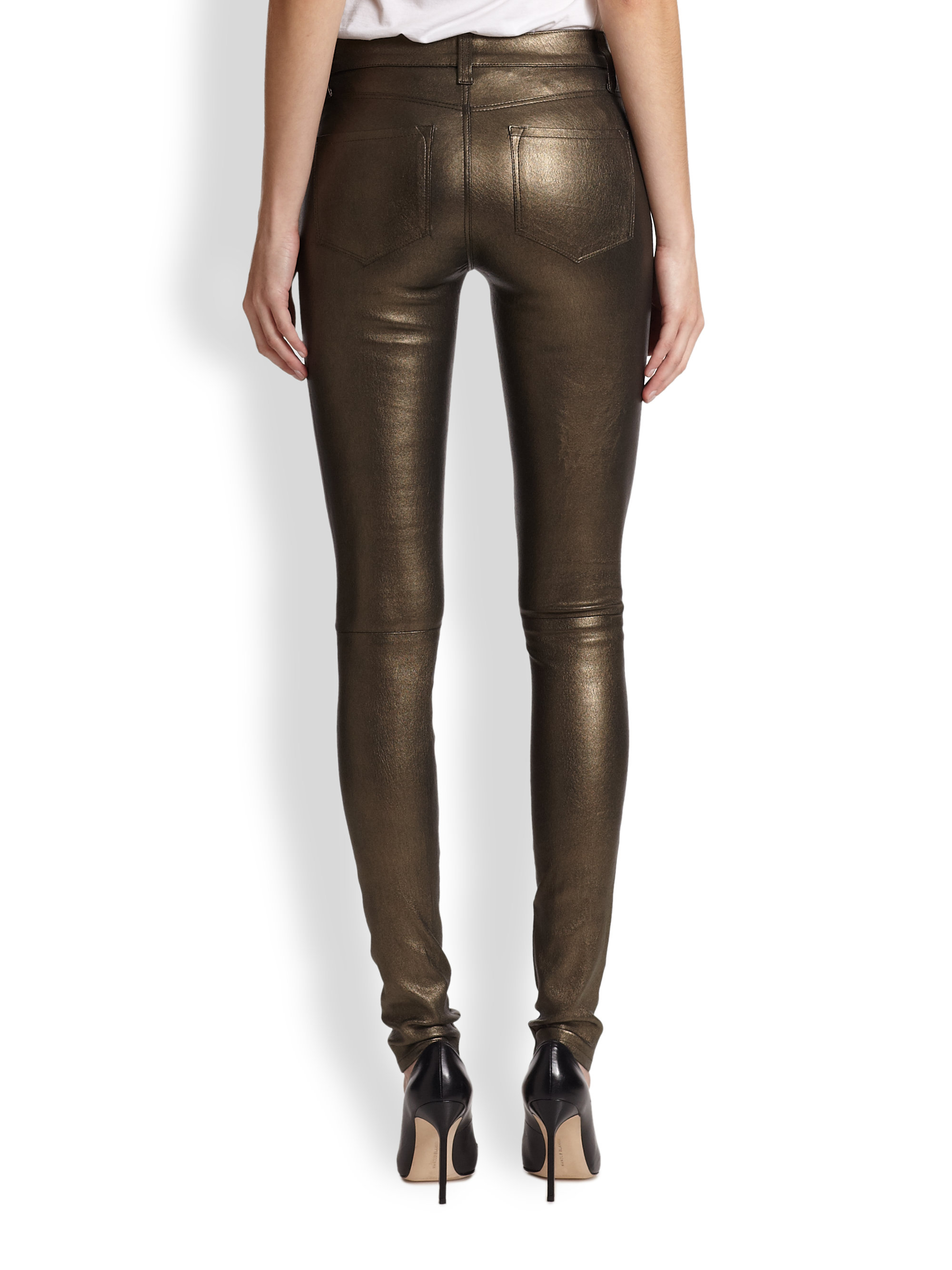 pu leather skinny jeans