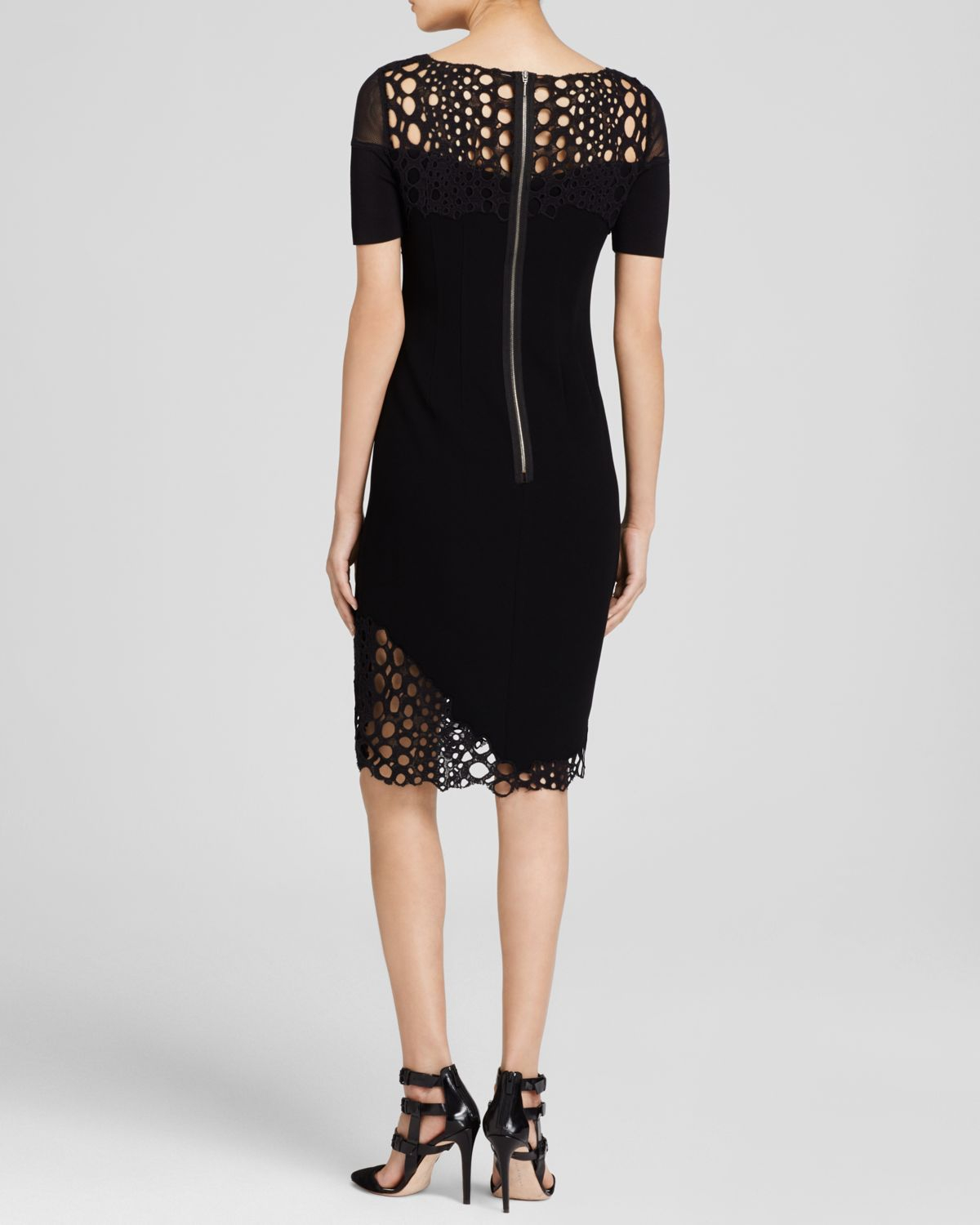 tahari black gown