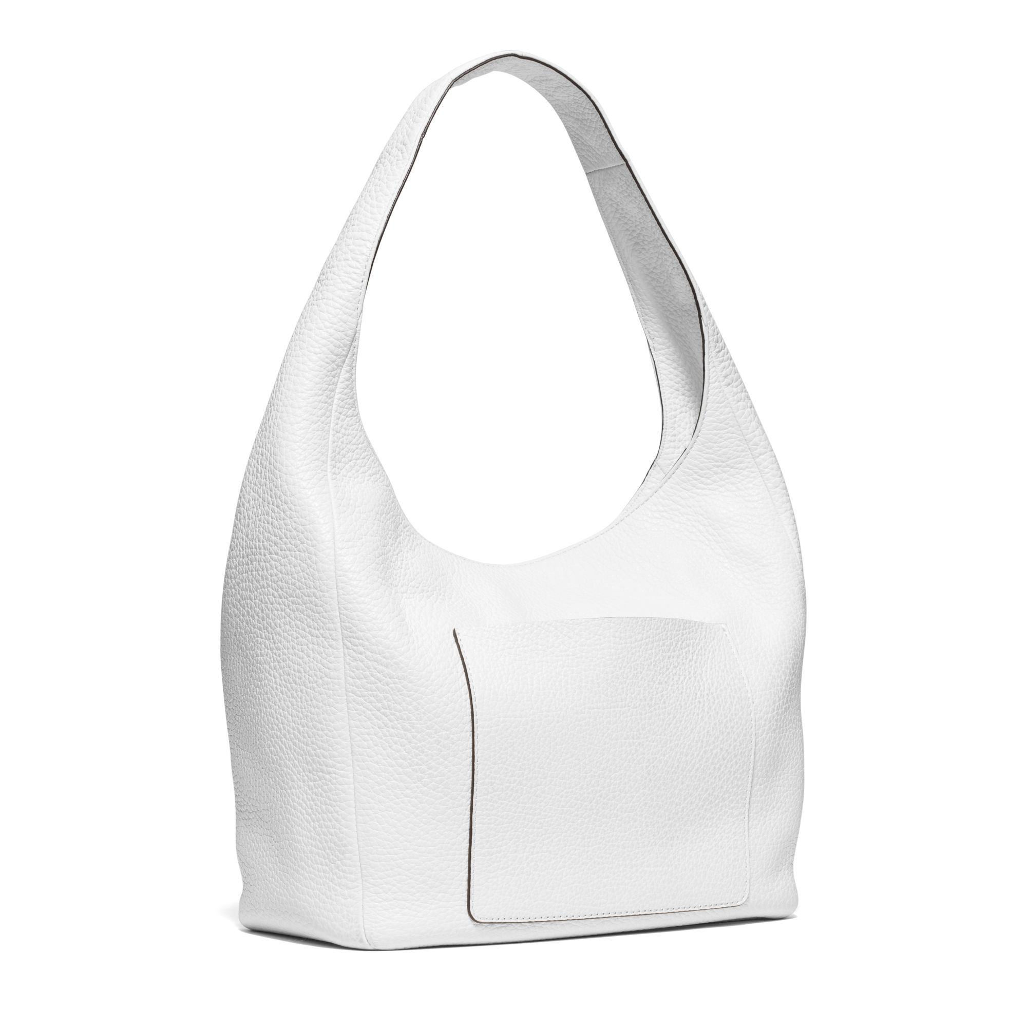 Lyst Michael Kors Lena Large Leather Shoulder Bag In White Gallery