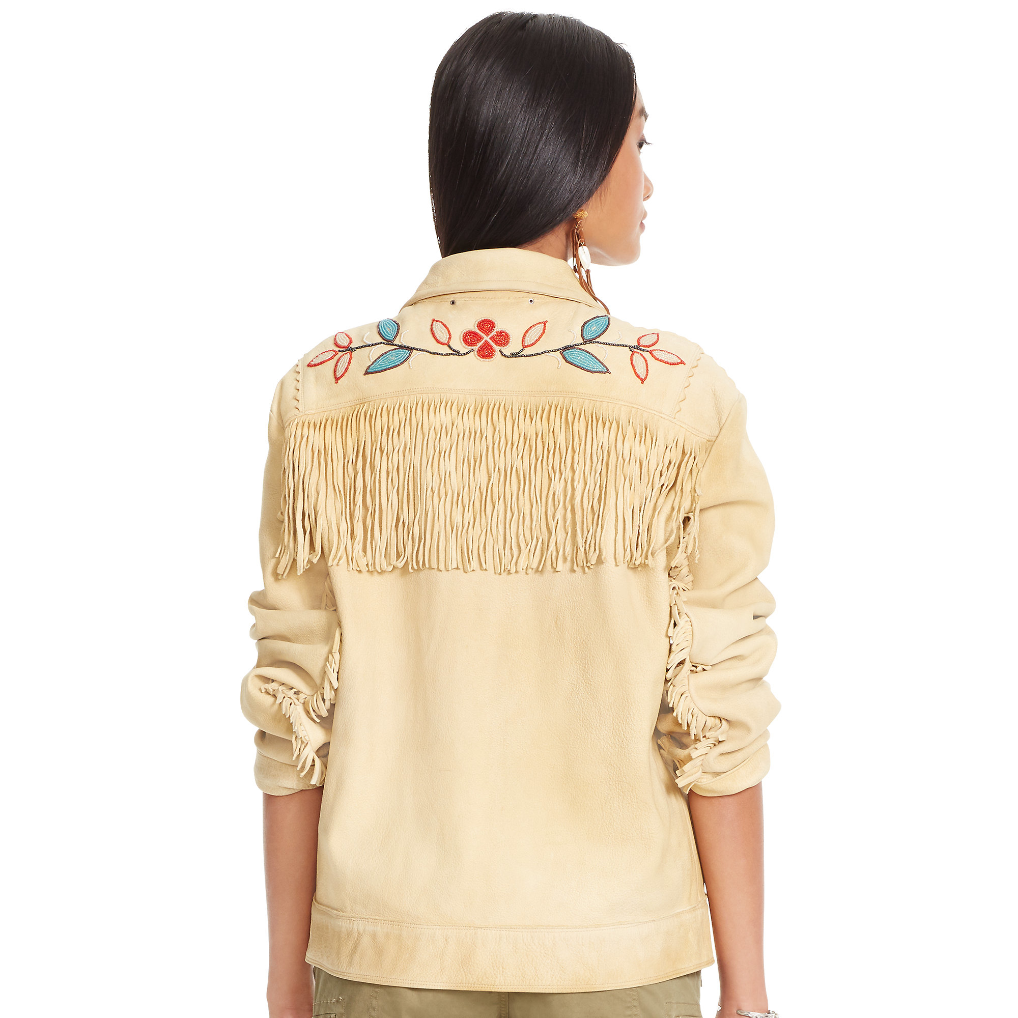 beaded leather jacket