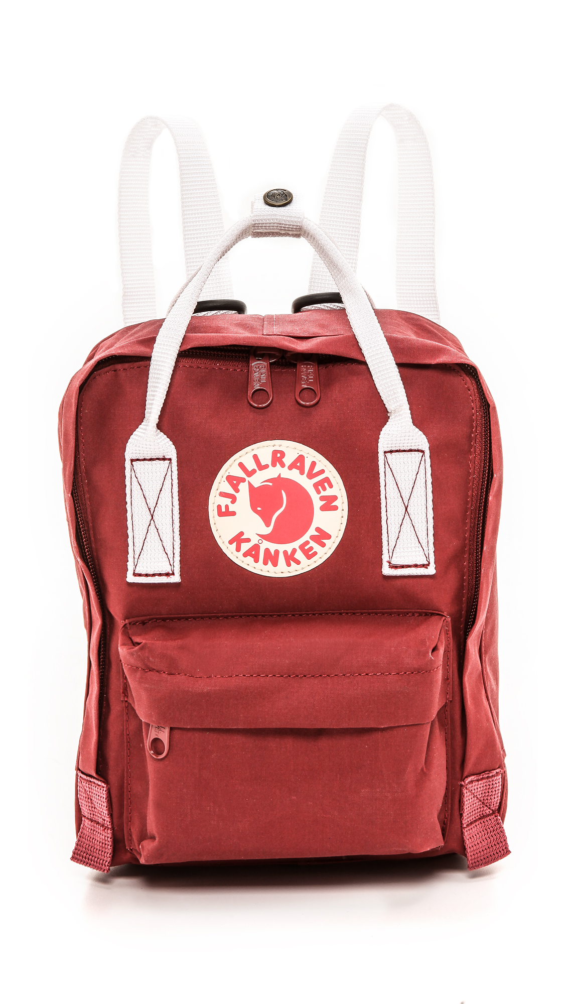 Fjallraven Kanken Mini Backpack - Ox Red/White in