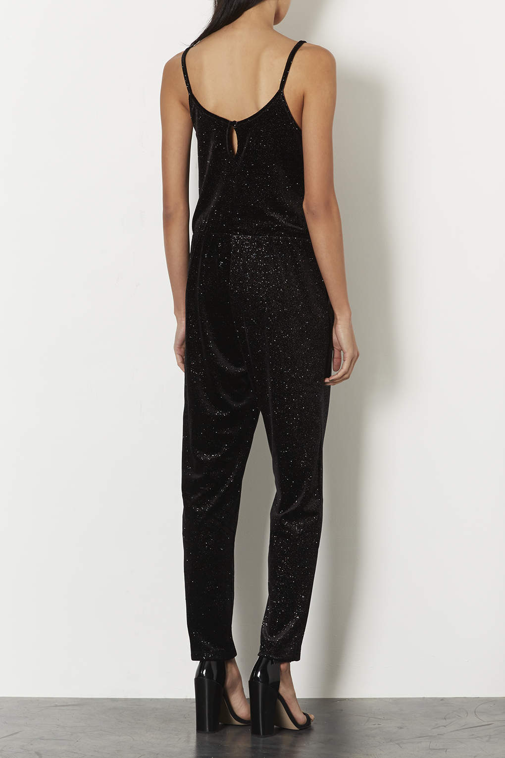 topshop velvet jumpsuit