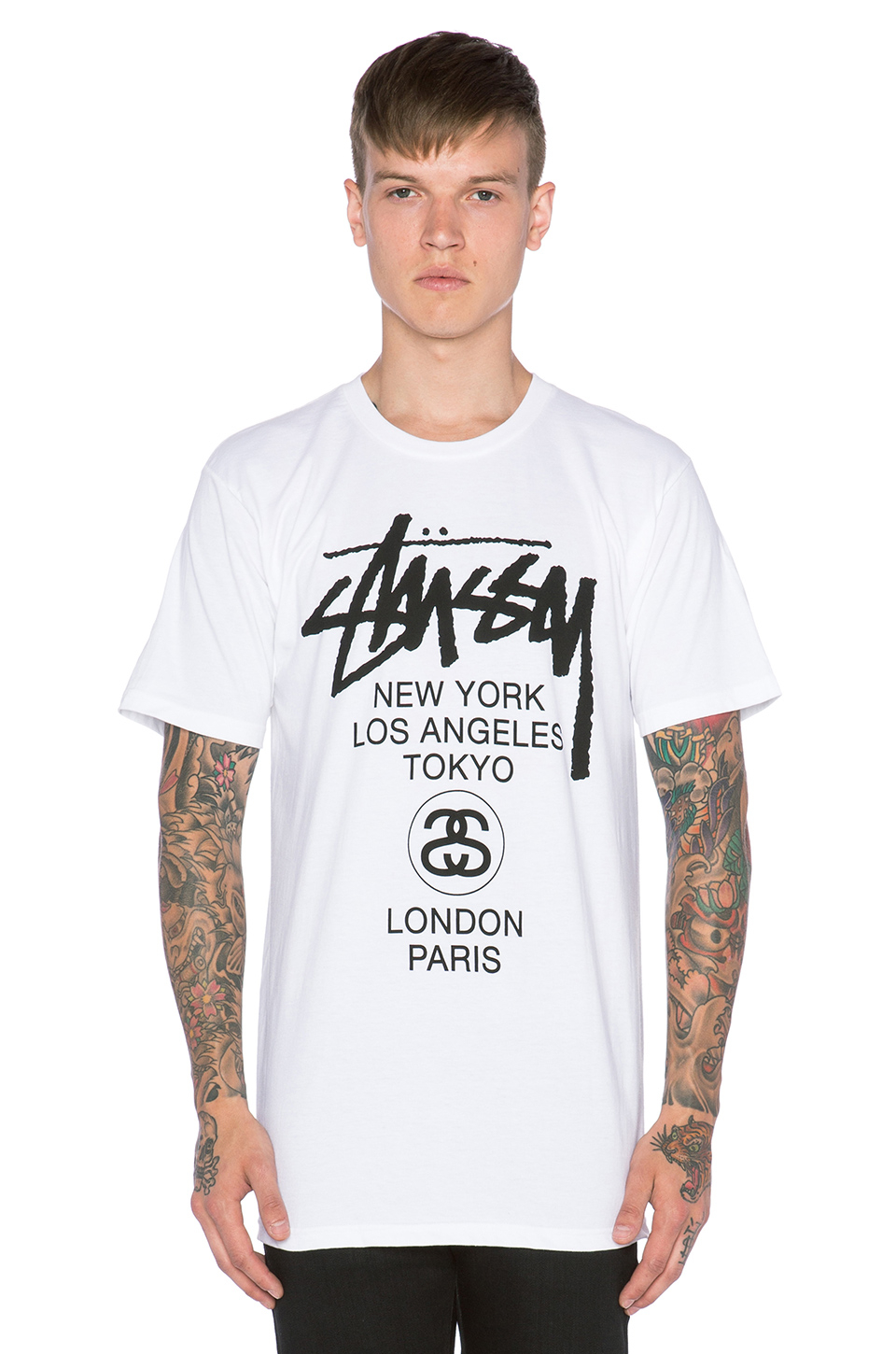 Stussy World Tour Tee in White for Men | Lyst