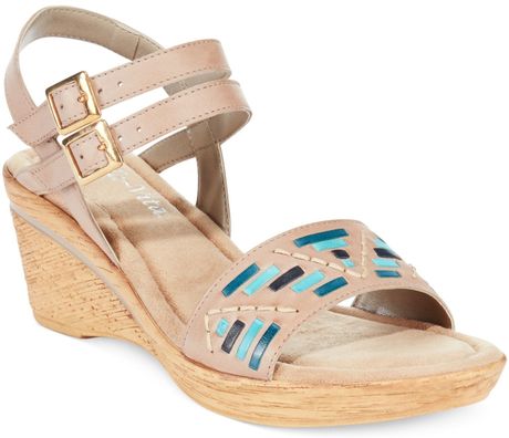 Bella Vita Italian Collection Padova Platform Wedge Sandals in Brown ...