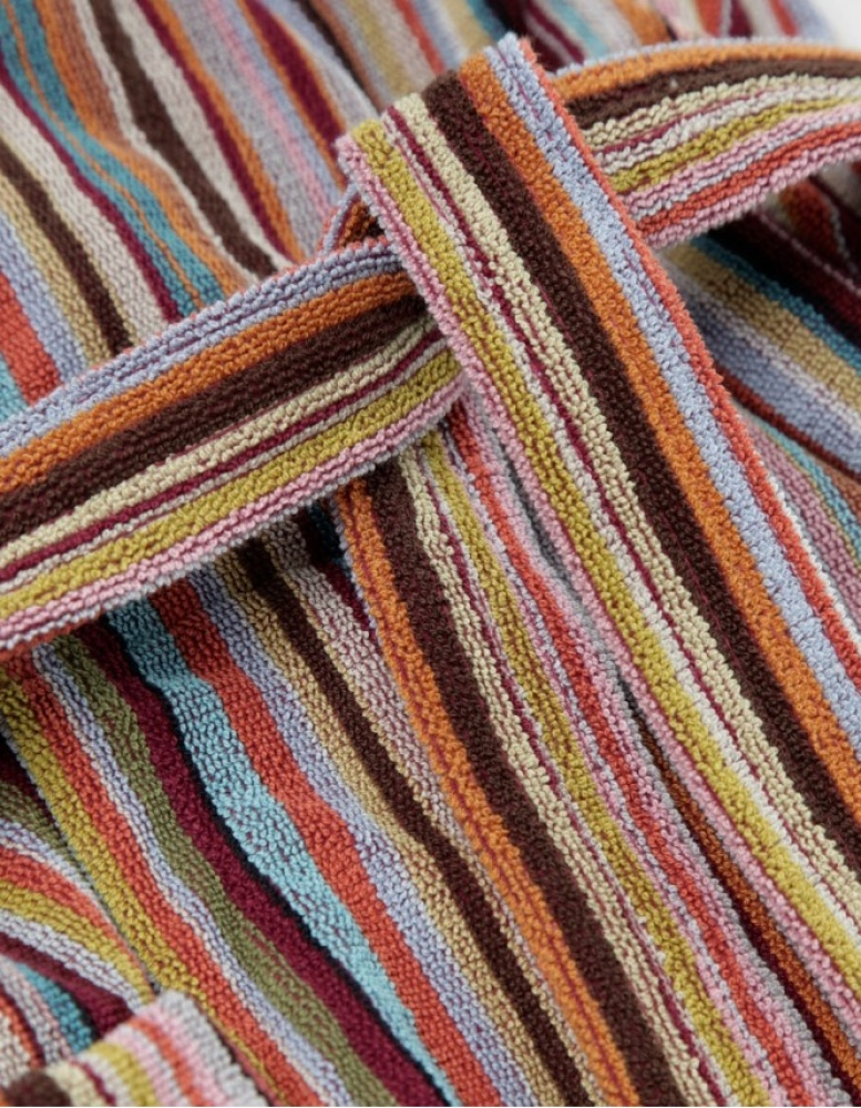 mens striped bathrobe