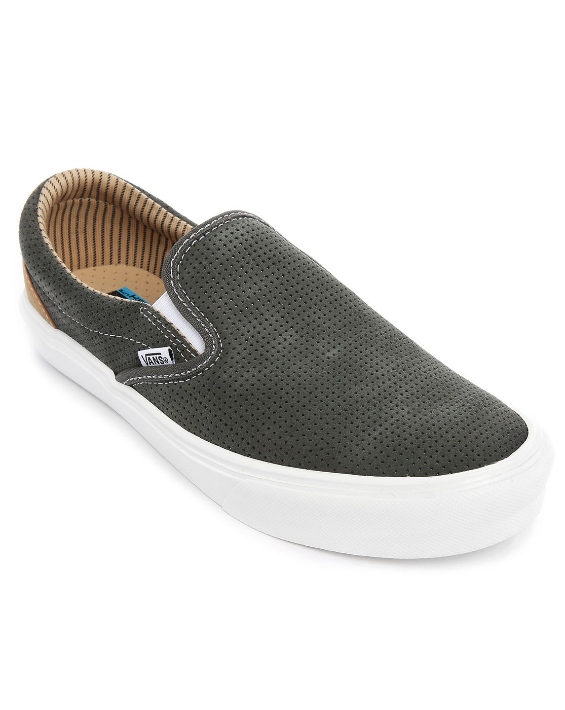 Vans Lxvi Lite Grey Perforated Slip-on in Gray for Men (grey) | Lyst