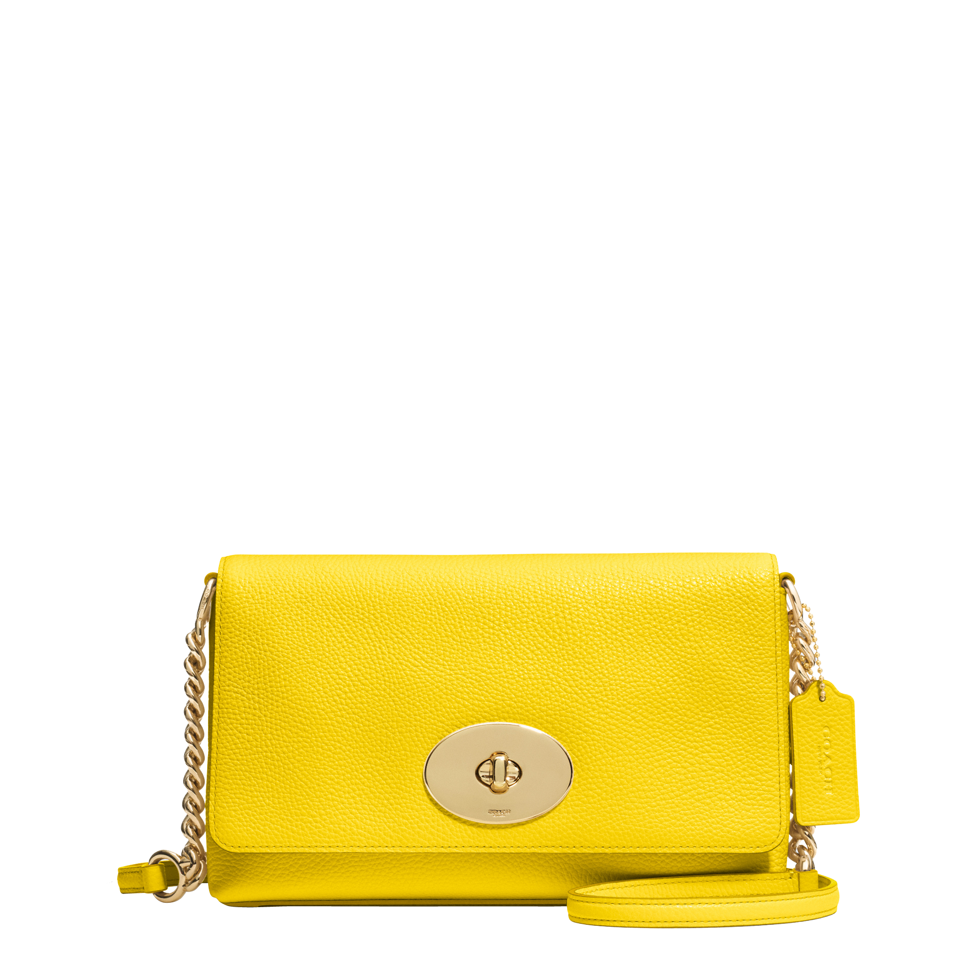 yellow crossbody bag coach