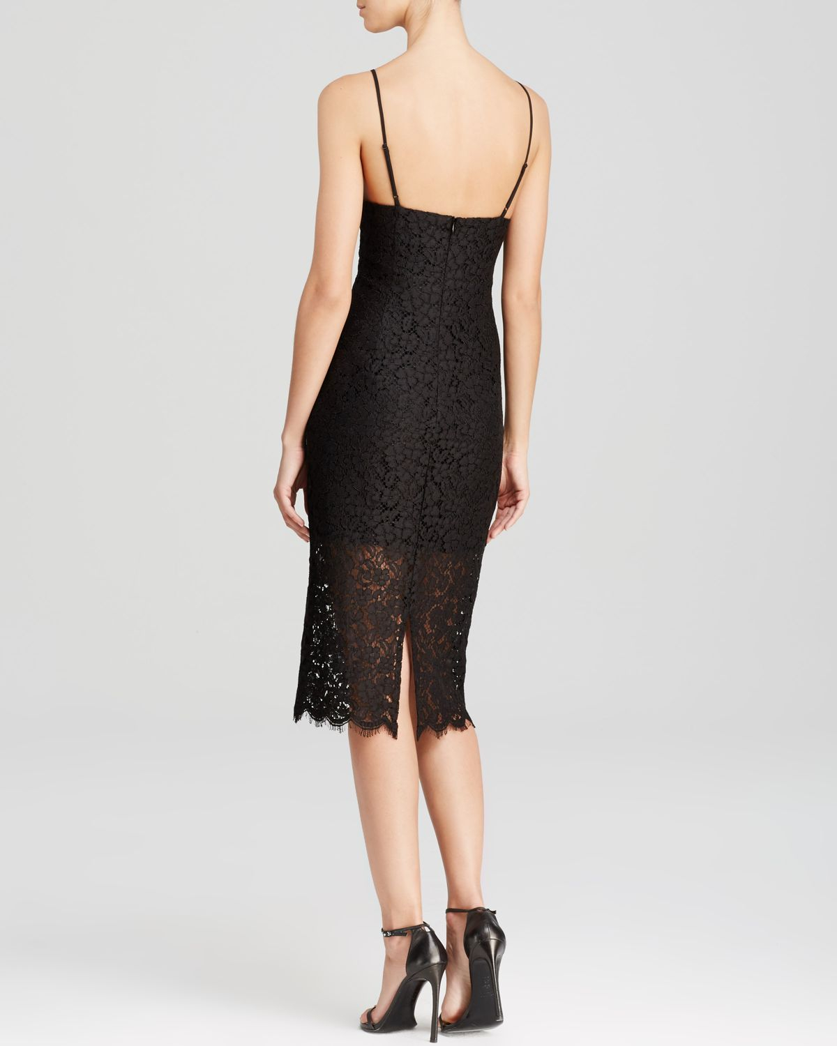 Bardot Dress - Lace in Black | Lyst