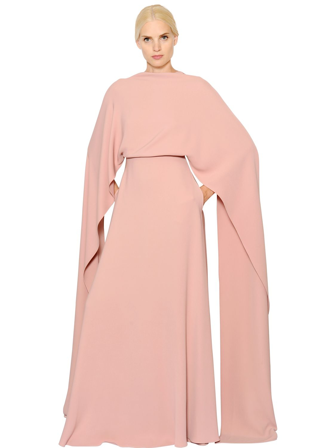 valentino pink cape dress