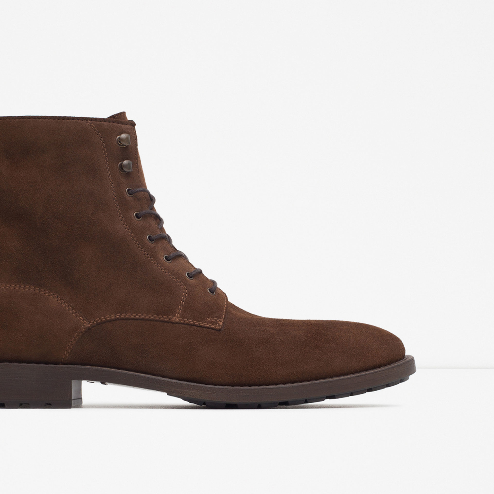 Zara Leather Ankle Boots Leather Ankle Boots in Brown for Men (Taupe ...