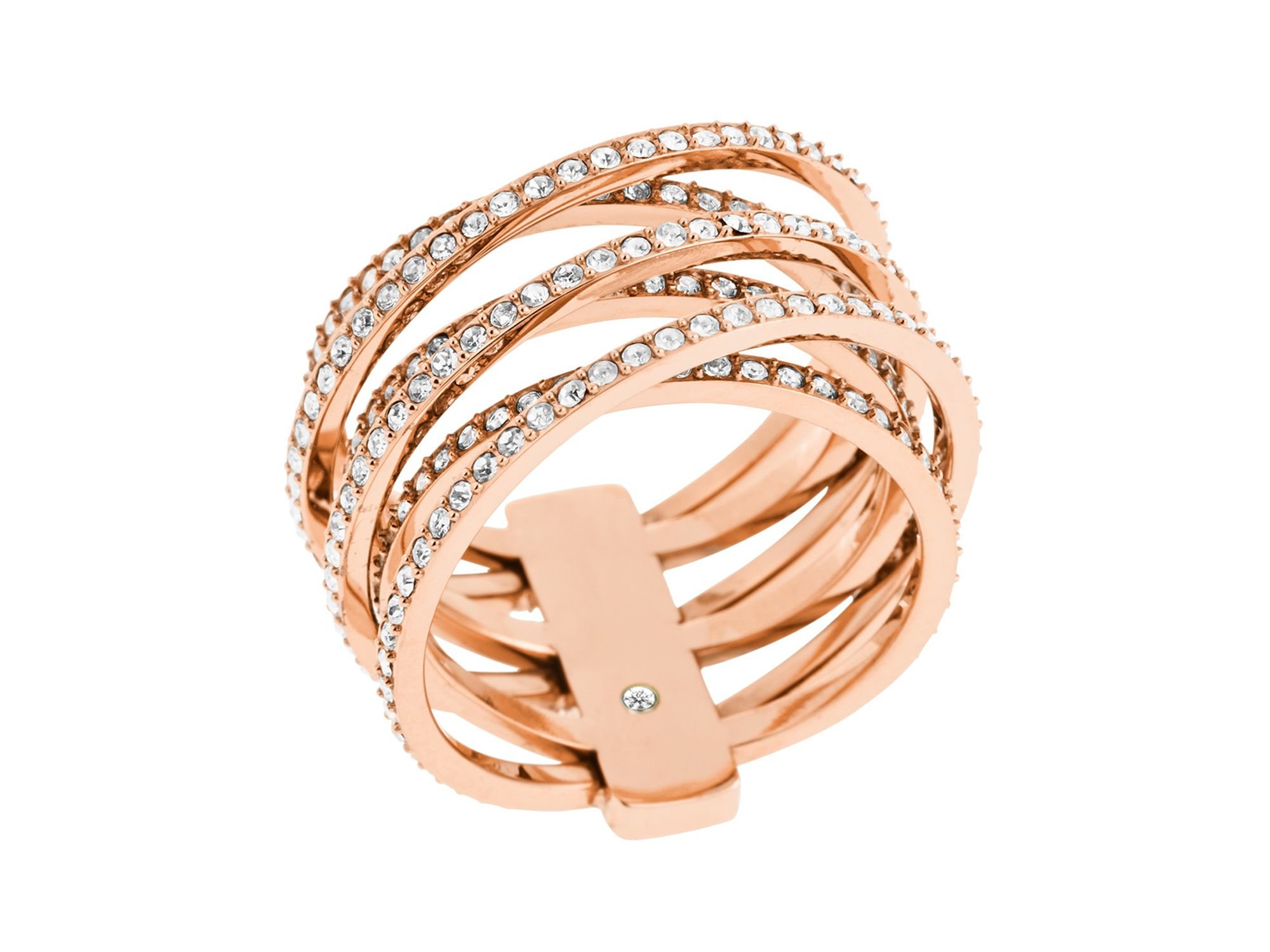 Michael Criss Cross Ring in Rose Gold - Lyst