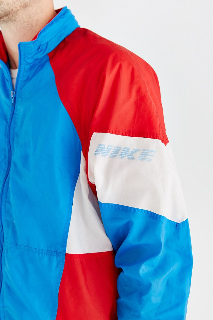 Without Walls Vintage Nike Red White + Blue Windbreaker Jacket for Men |  Lyst