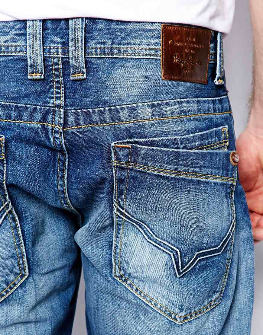pepe jeans comfort fit regular waist straight leg
