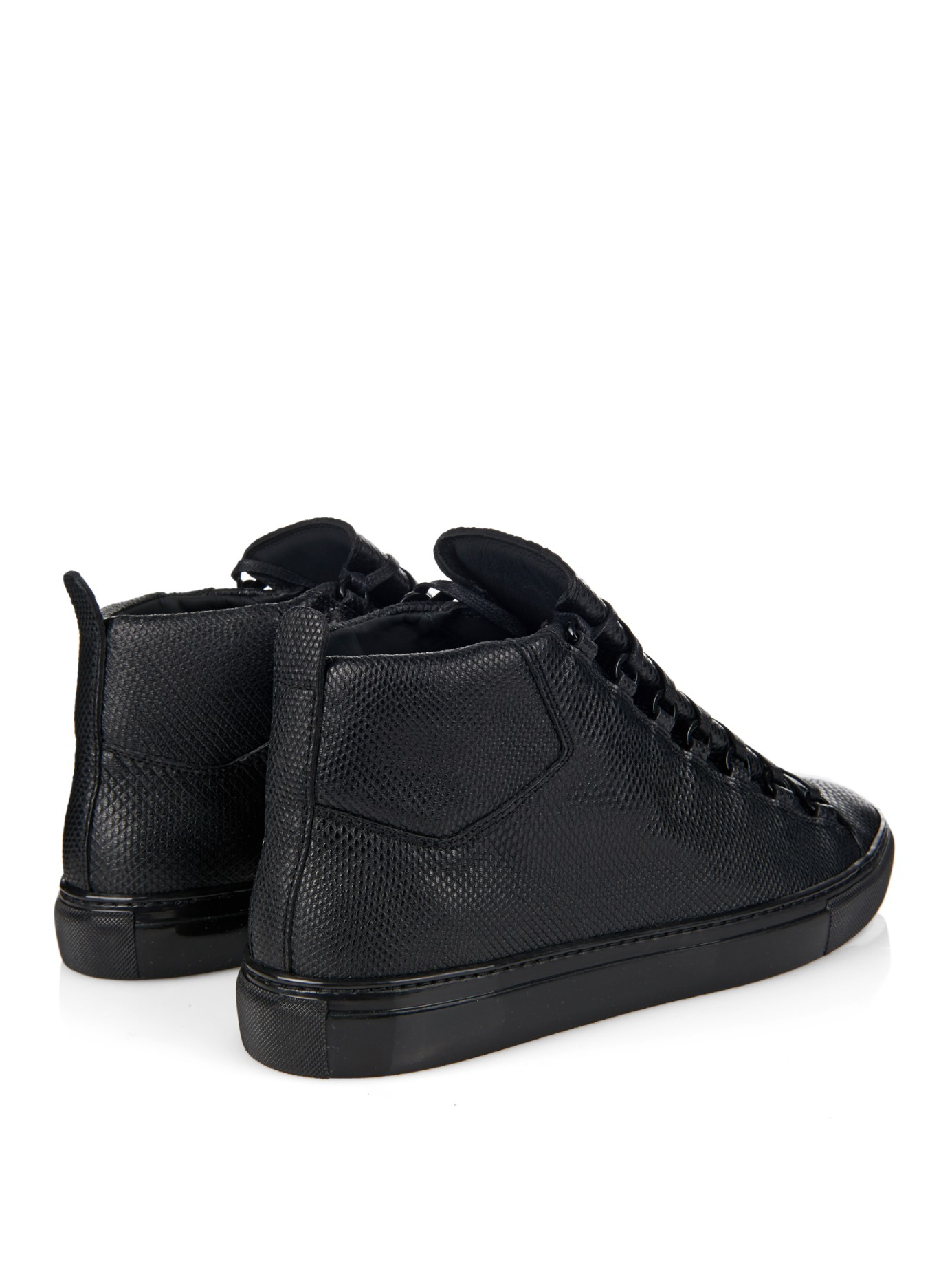 balenciaga arena high sneakers black