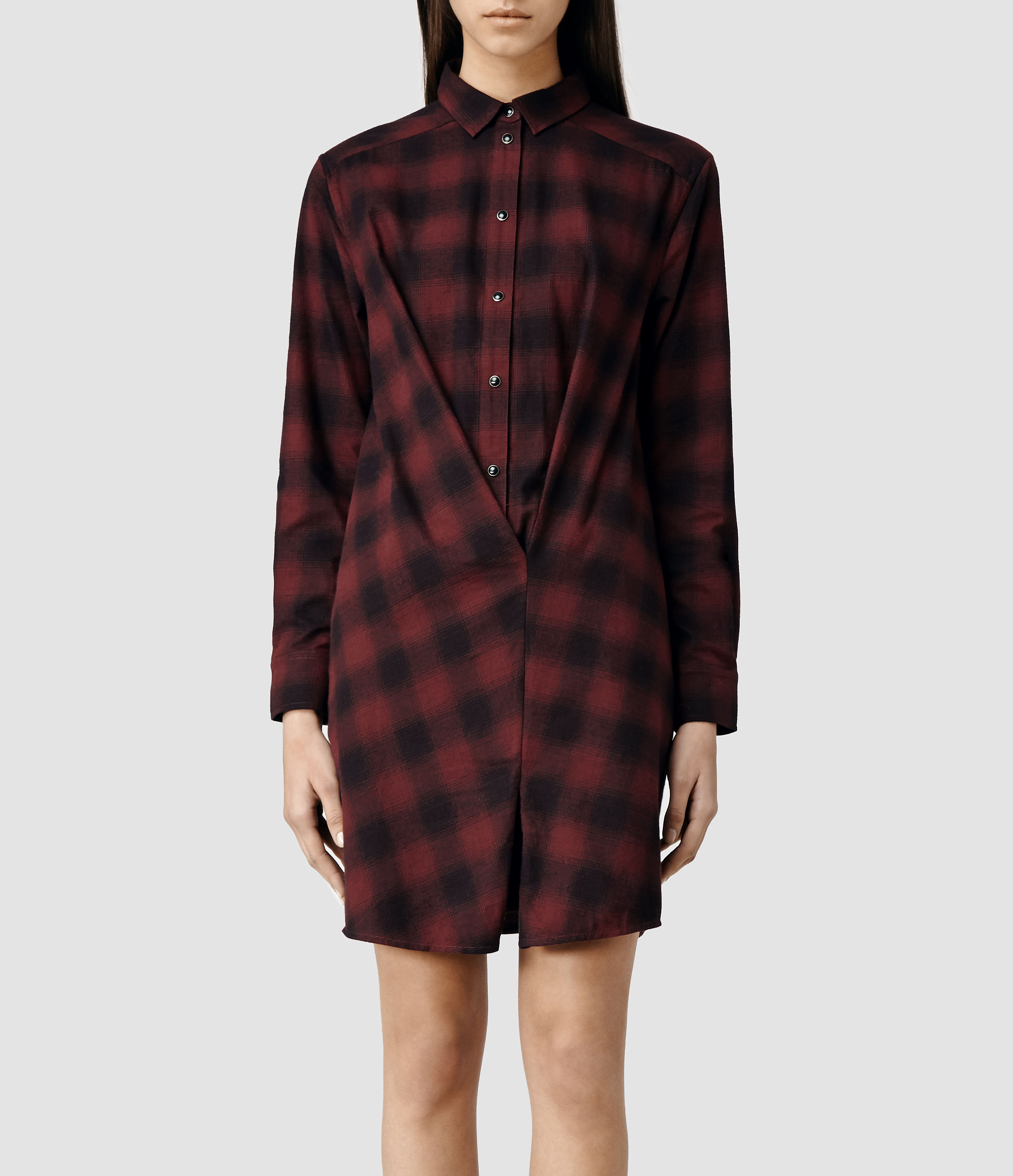 all saints checked dress