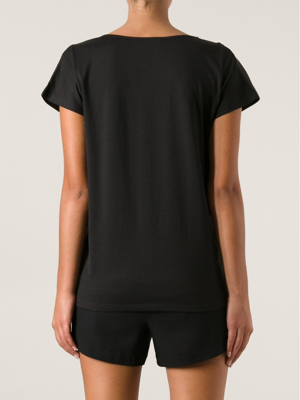 Gucci Leather T-Shirt in Black - Lyst