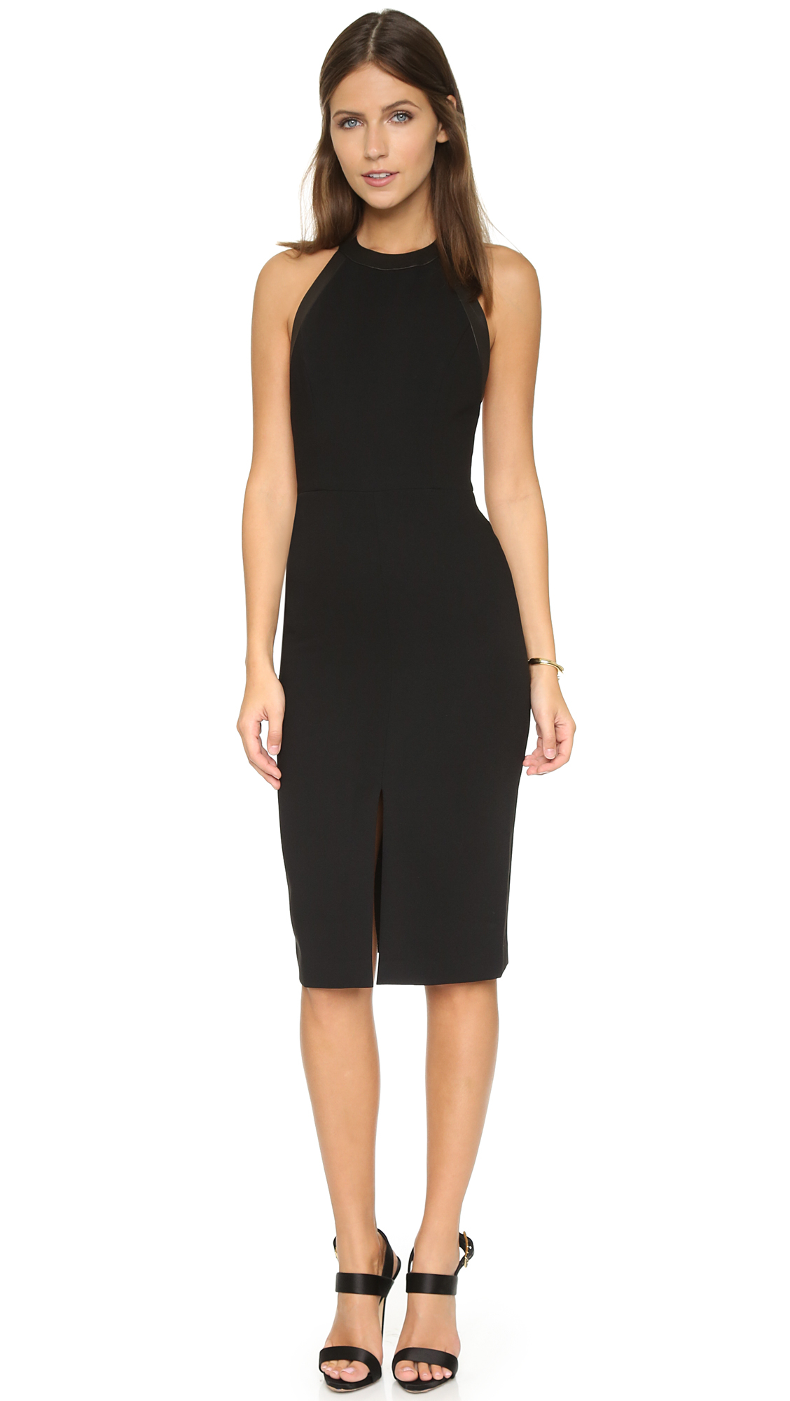 High neck fitted dress Clearance