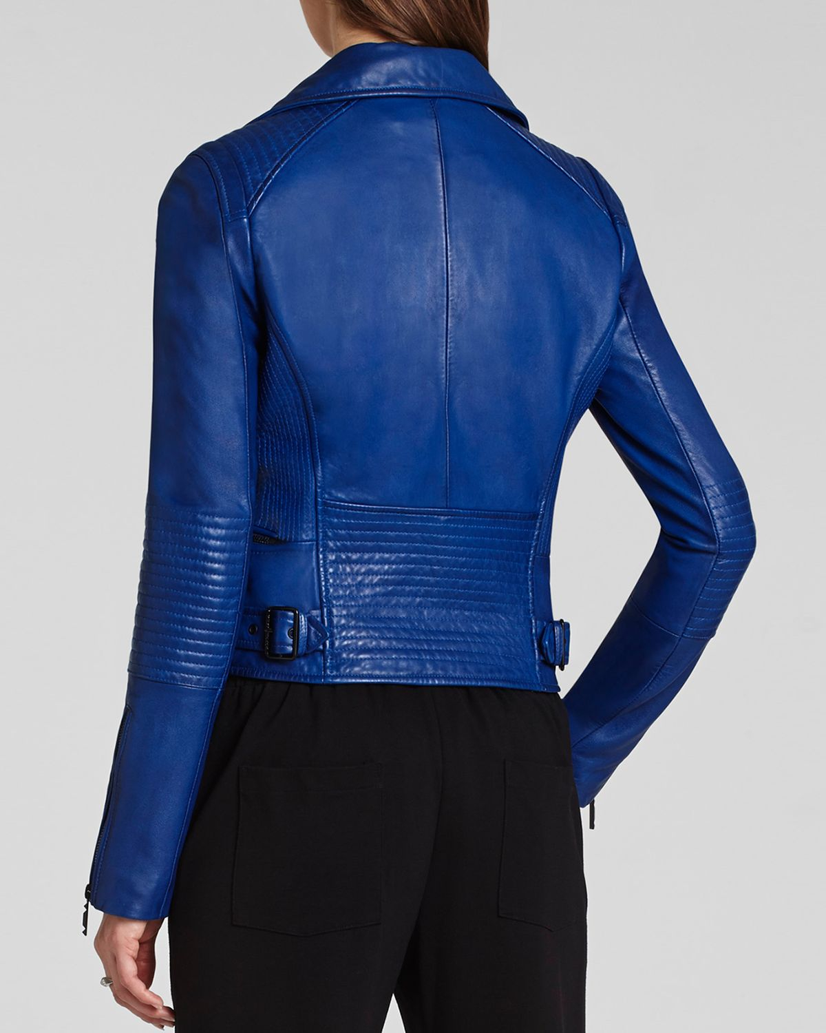 BCBGMAXAZRIA Bcbg Max Azria Jacket Tara Moto Faux Leather in Cobalt ...