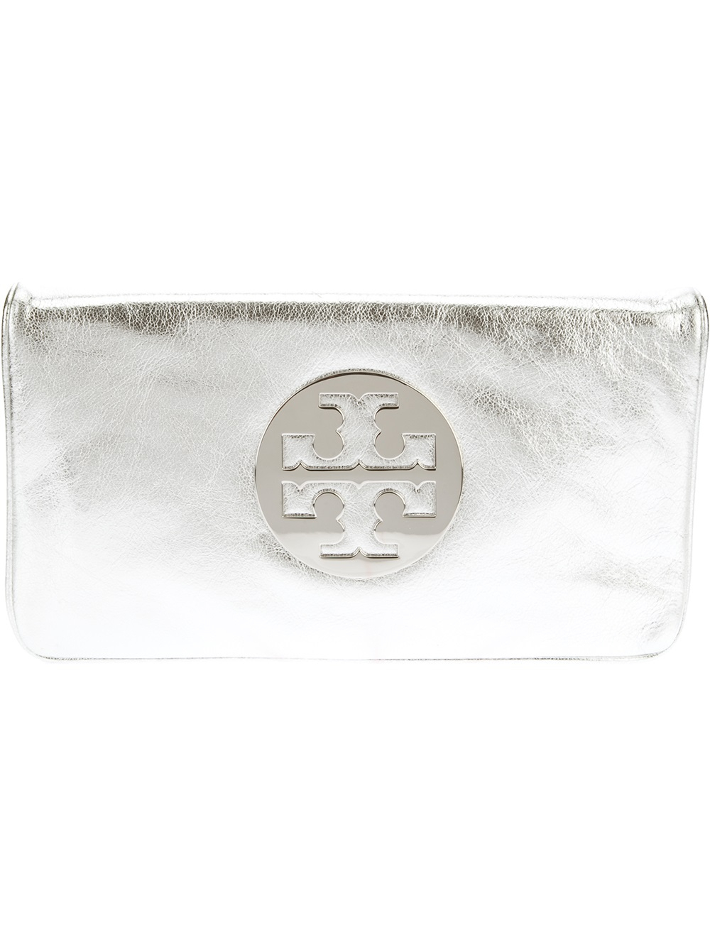 Tory Burch Bombe Reva Snake Embossed Leather Clutch - LabelCentric