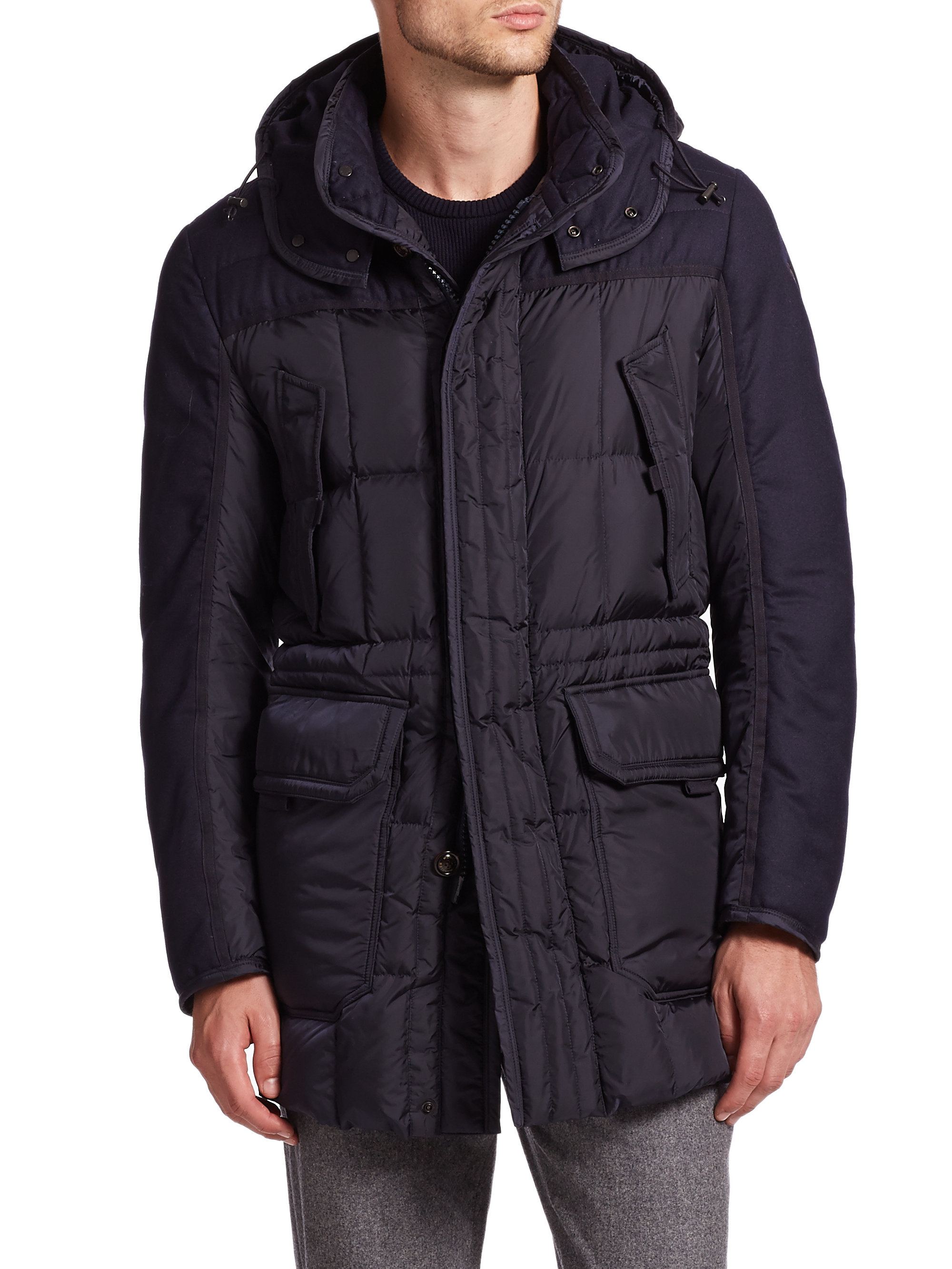 moncler puffer coat blue