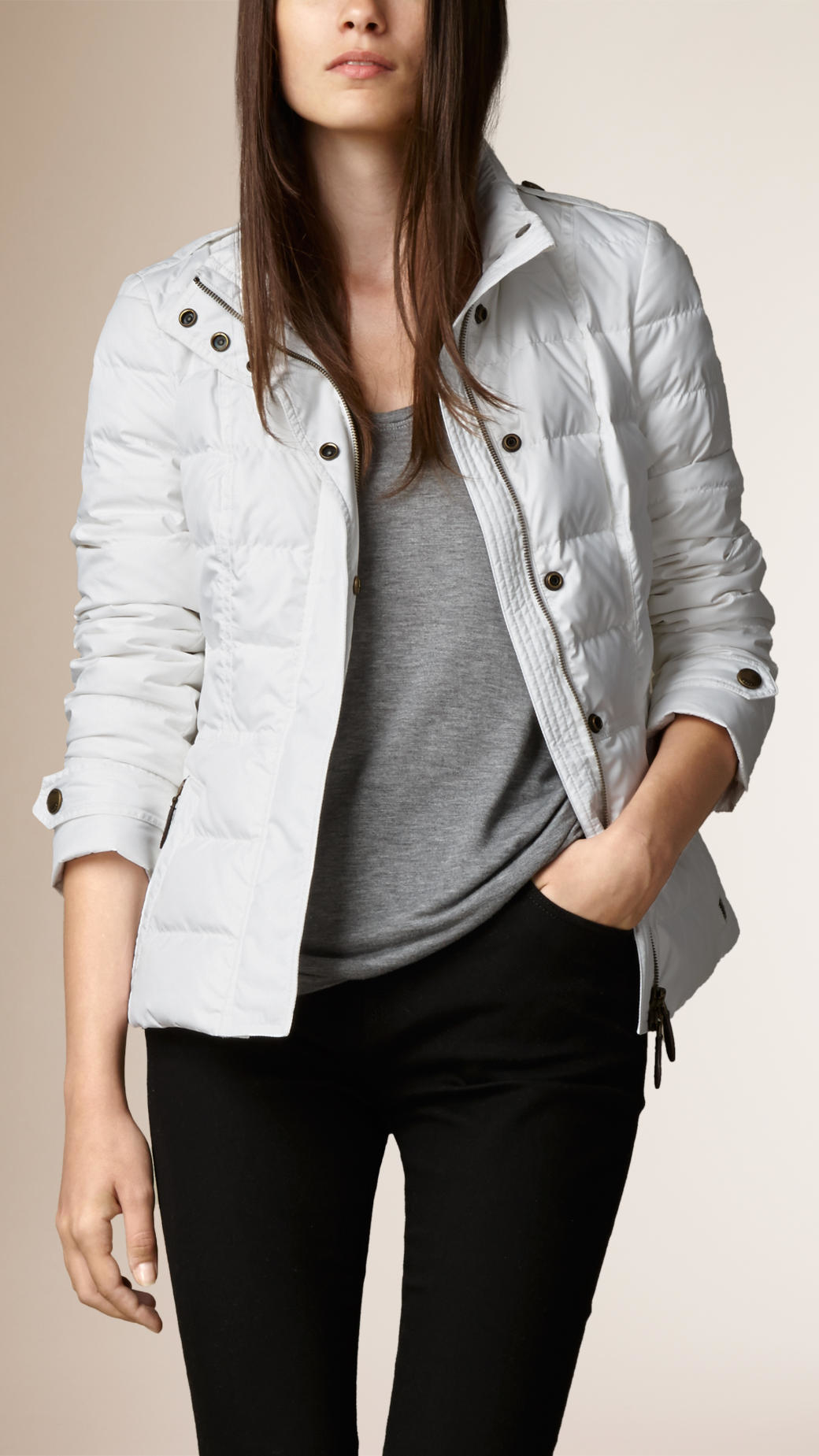 burberry white puffer jacket