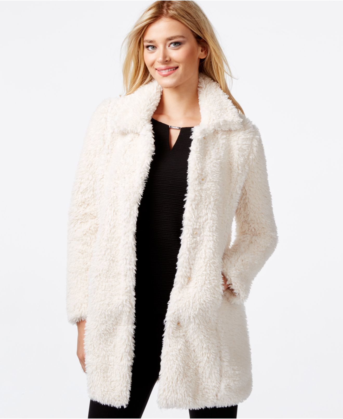 calvin klein white coat