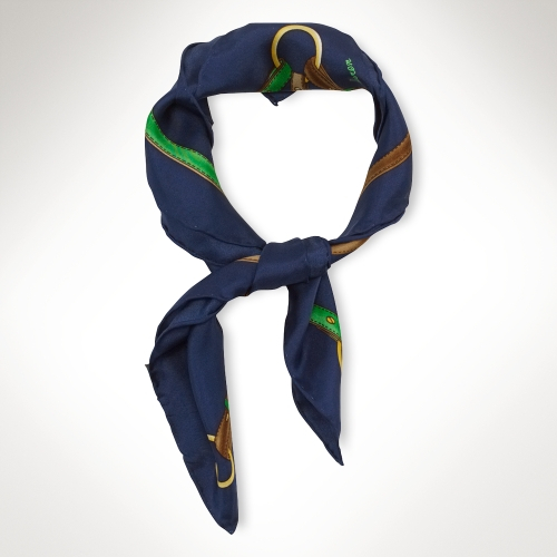 Lauren by Ralph Lauren Equestrian Square Silk Scarf in Blue Lyst