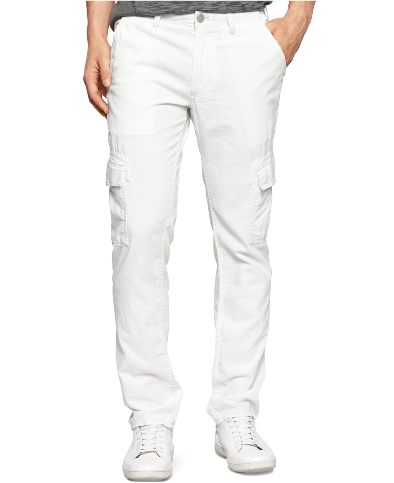 Solid Drawstring Cargo Jogger Pants Calvin Klein