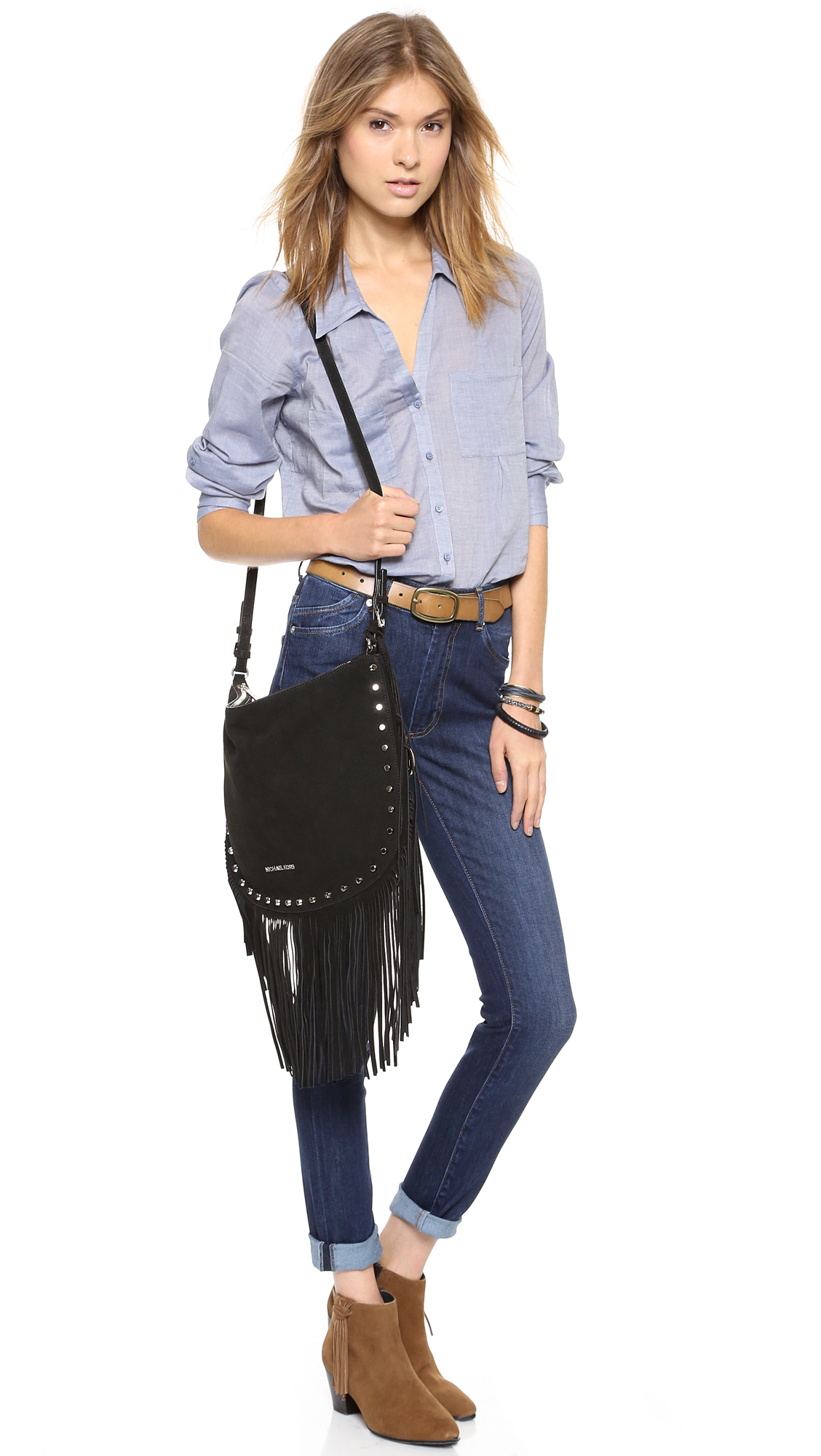 Michael Kors Large Messenger Bag Black