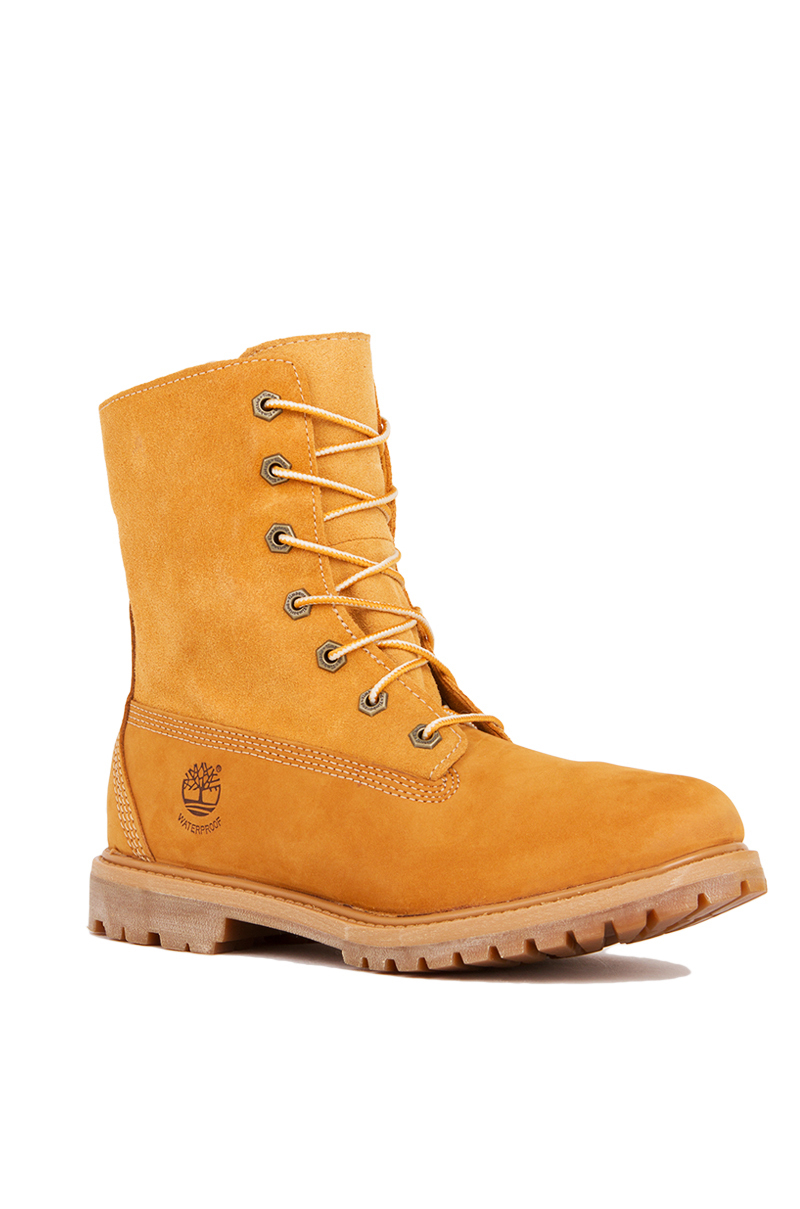 Timberland Authentic Teddy Fleece Fold Down Boots In Wheat in Yellow - Lyst