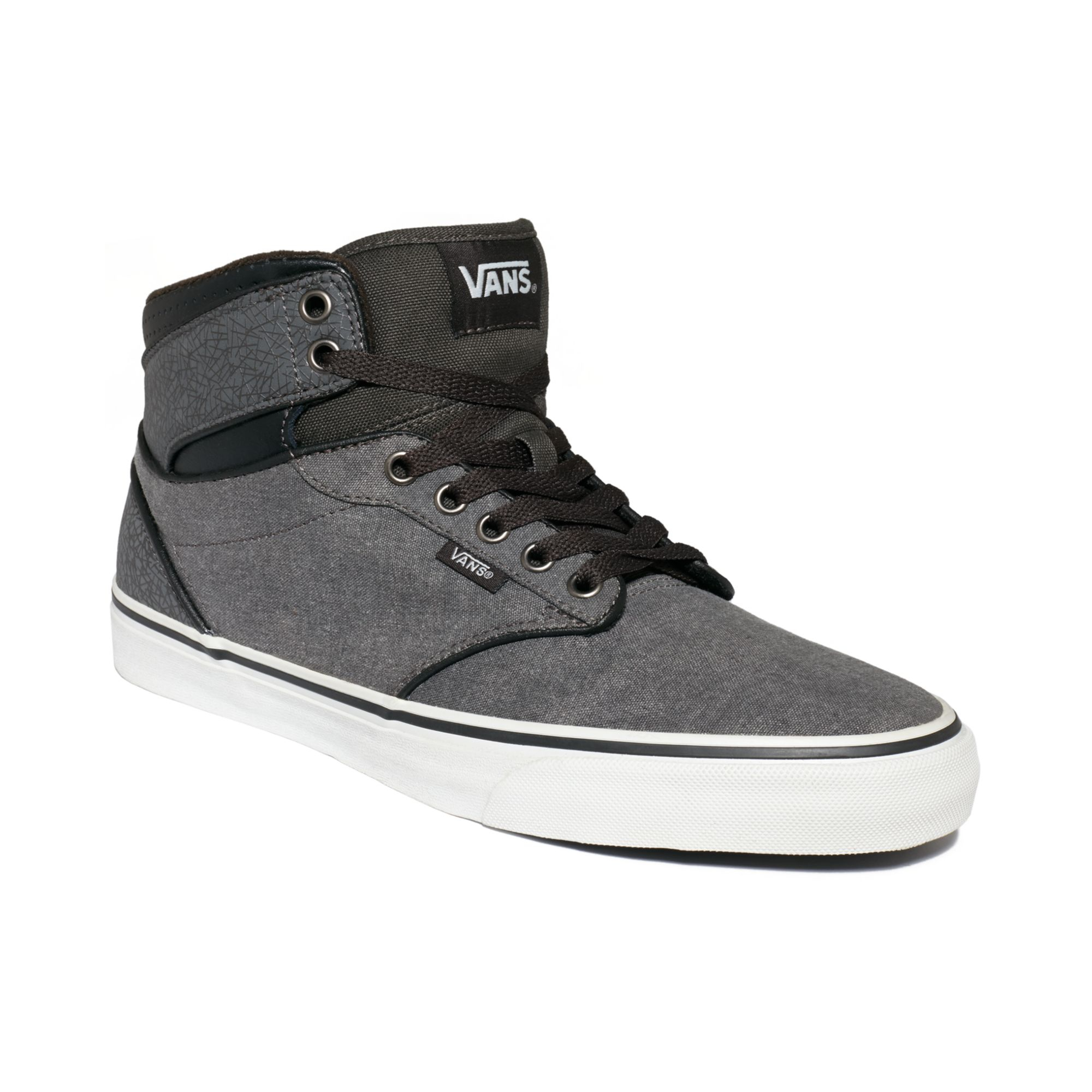 Vans Atwood Hi Sneakers in Gray for Men | Lyst