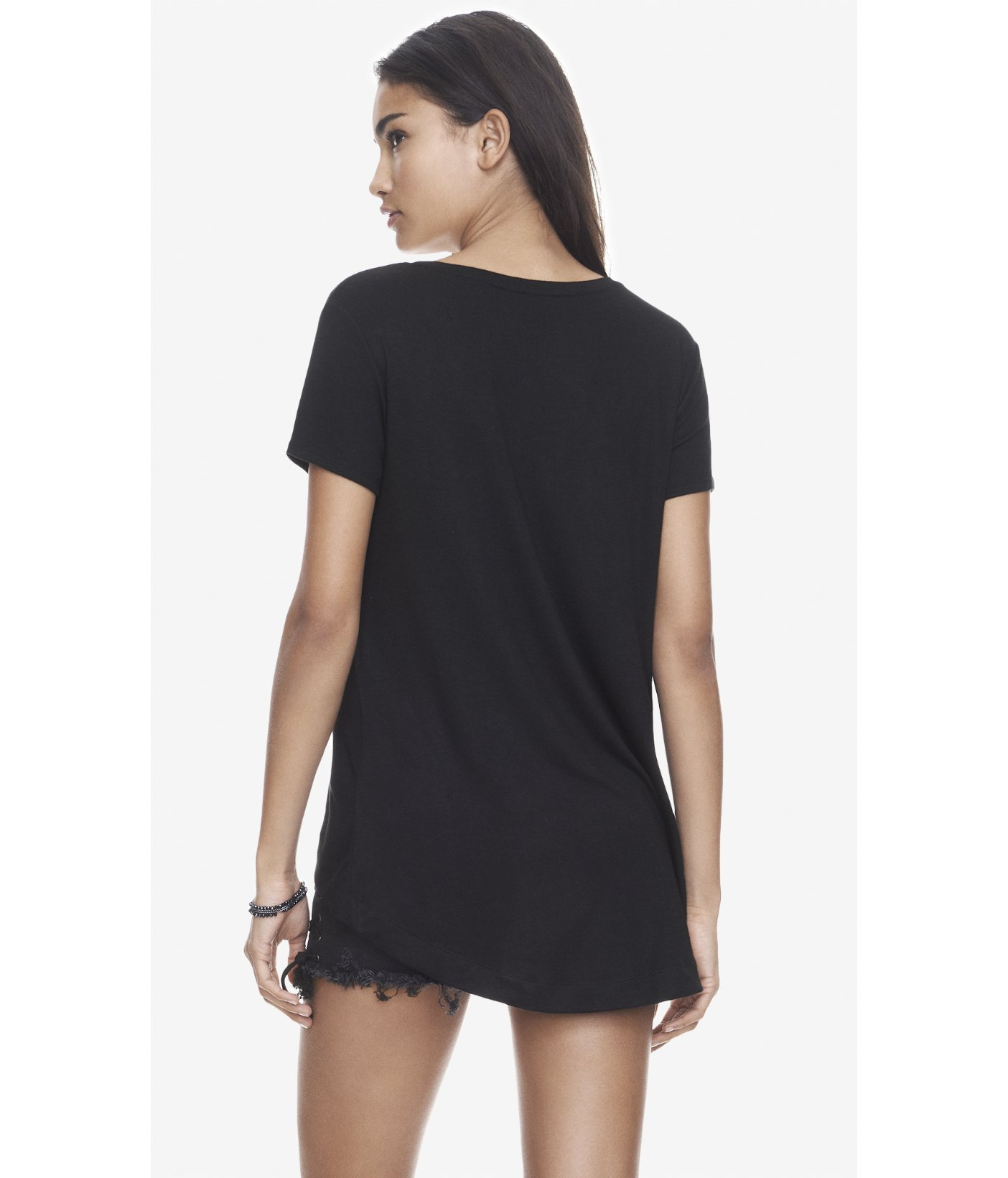 Express One Eleven Hi-lo Hem Tunic Tee 