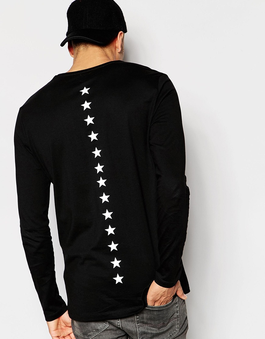 Back Of Black Long Sleeve Shirt Sale 