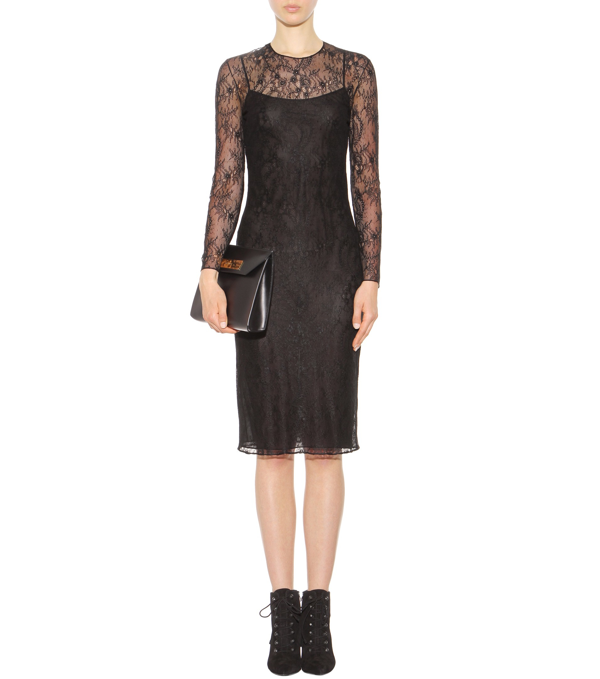 givenchy black lace dress