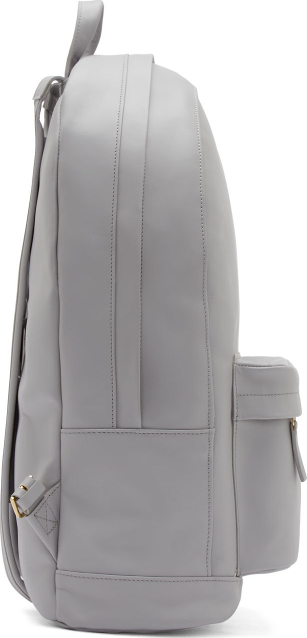 Lyst - Pb 0110 Light Grey Leather Large Backpack in Gray for Men