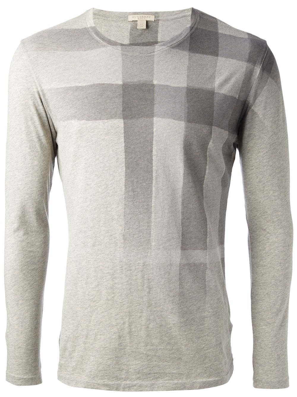 Burberry Brit Long Sleeve Tshirt in Grey (Natural) for Men - Lyst