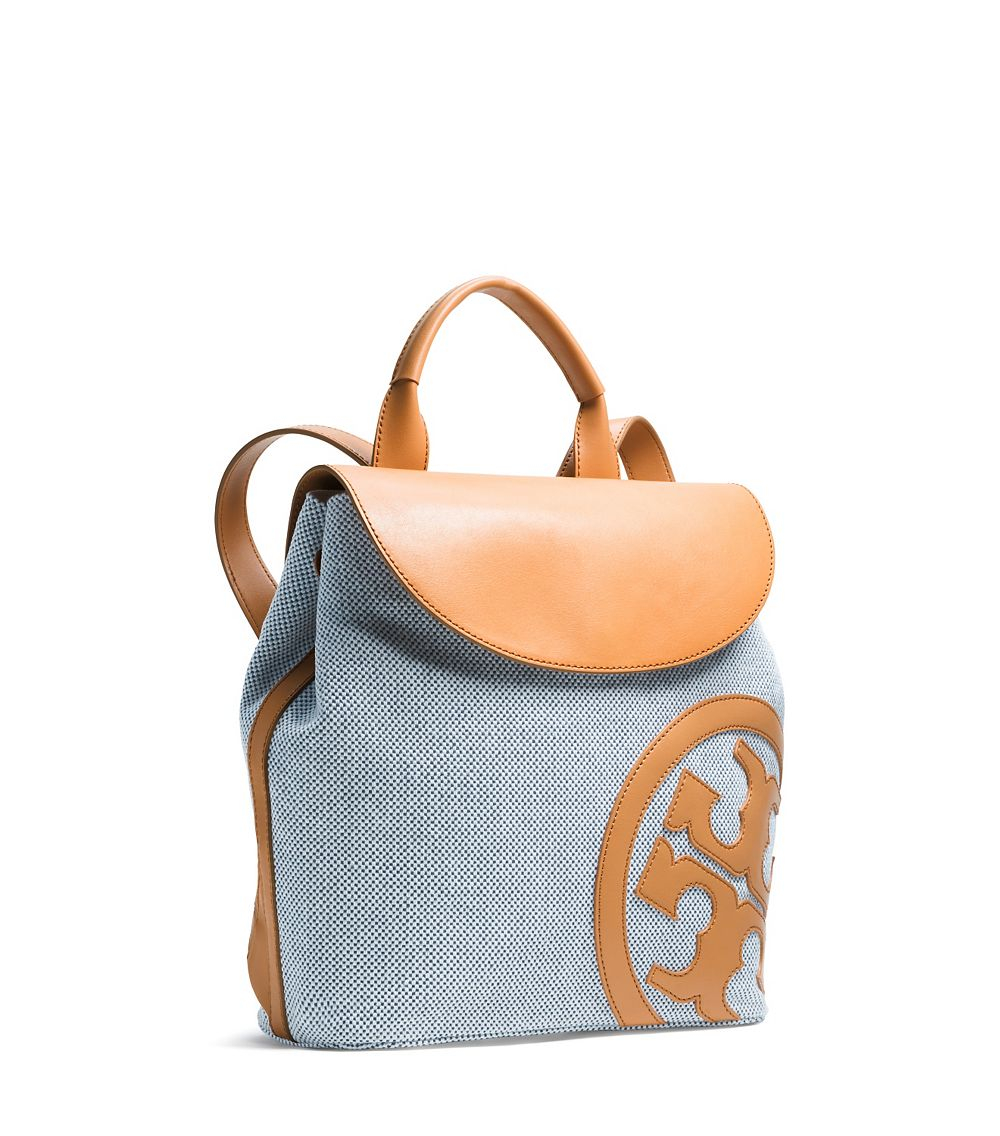 Tory Burch Lonnie Canvas Backpack in Blue | Lyst