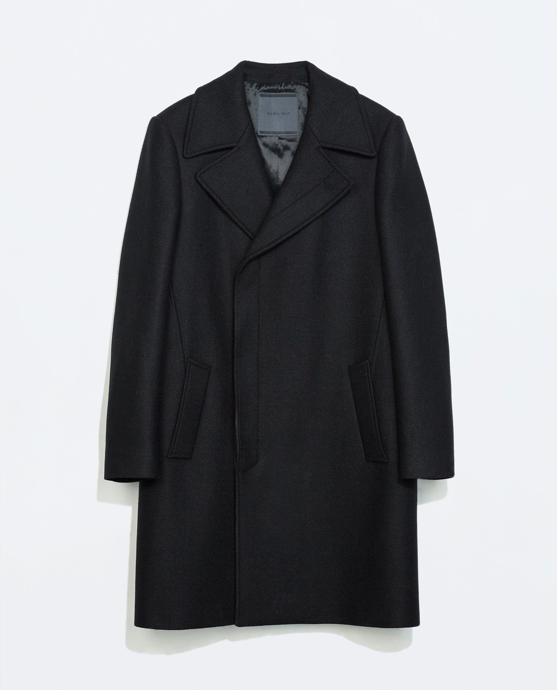 Zara Wool Coat in Black for Men Lyst