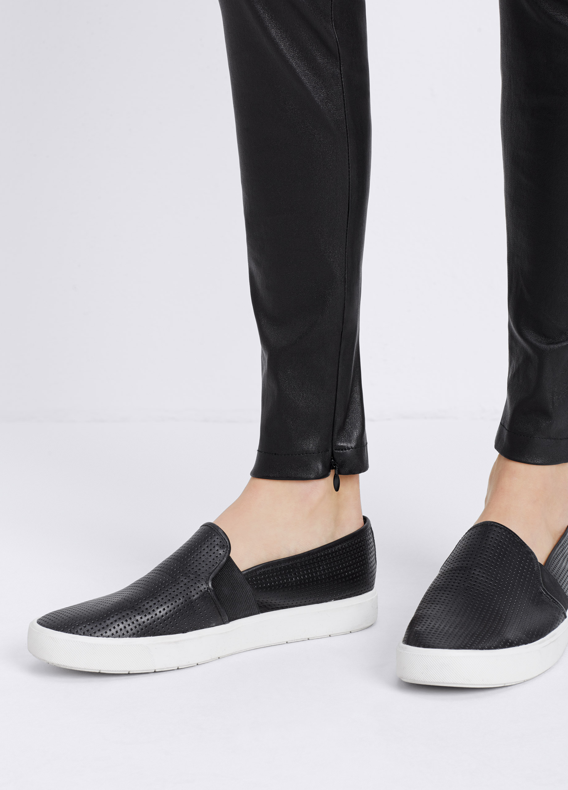 vince leather slip on sneakers
