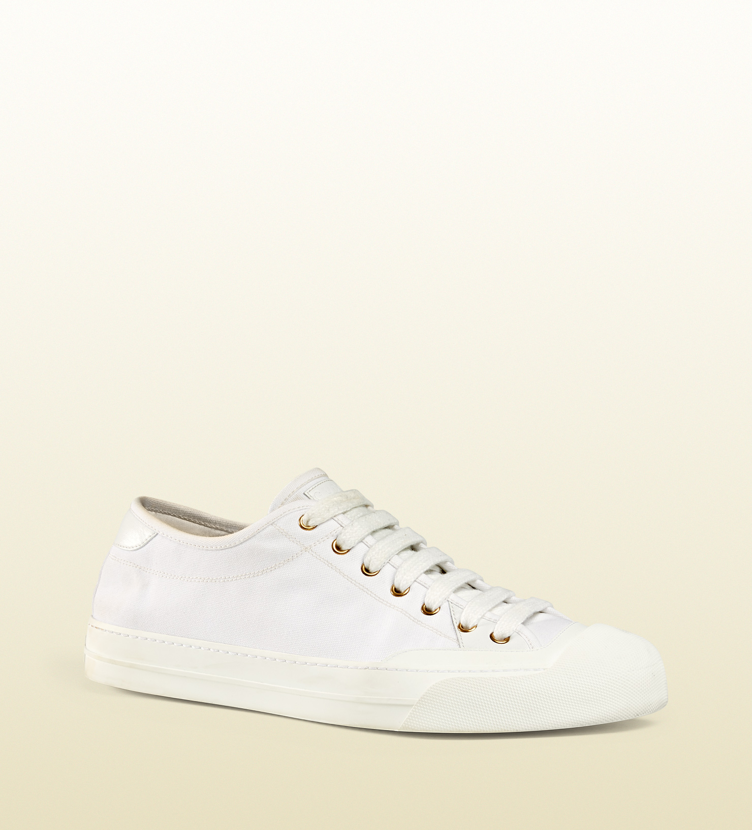 gucci white canvas shoes
