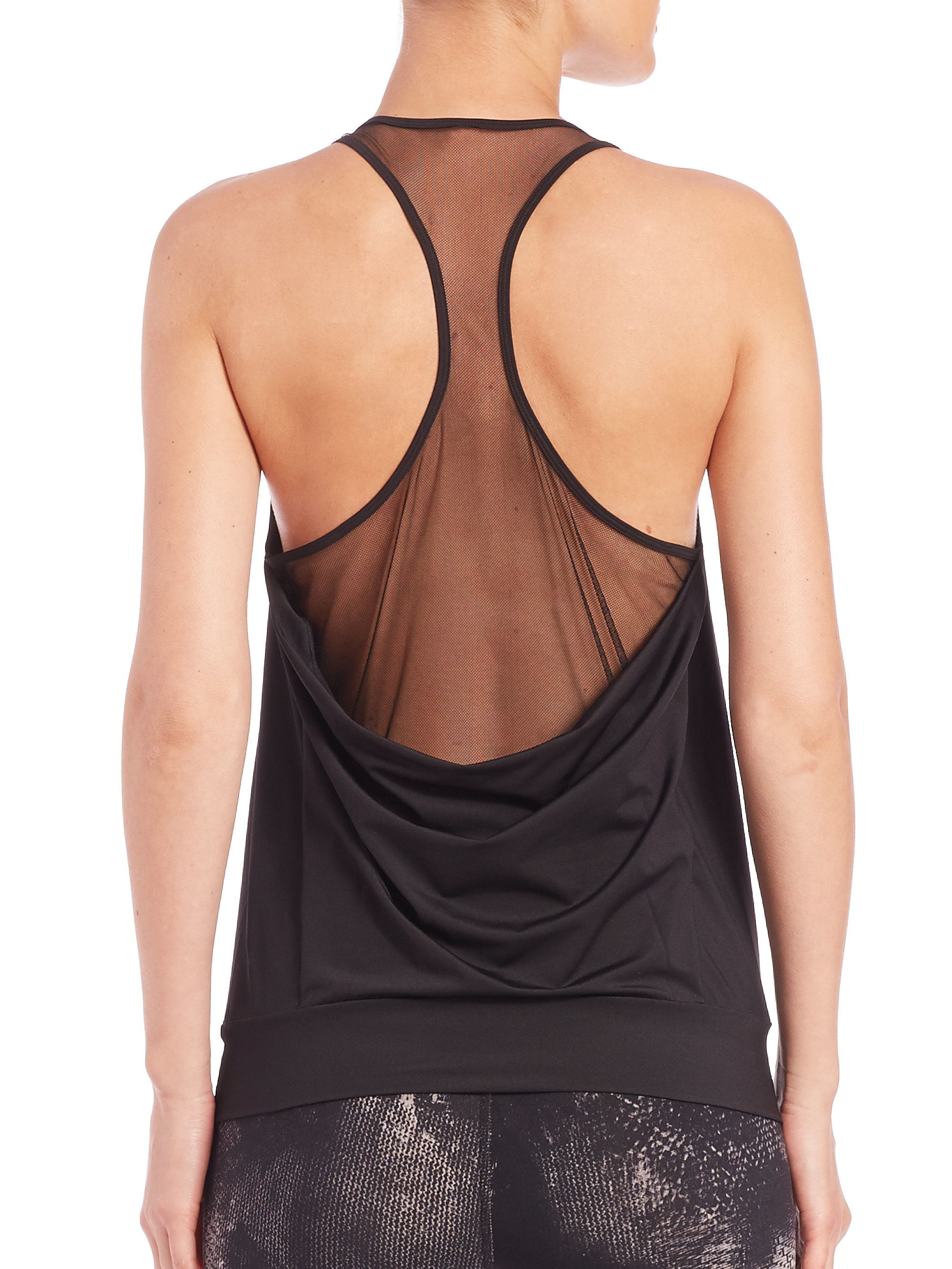Alo Yoga Vitalize Meshback Tank Top in Black Lyst