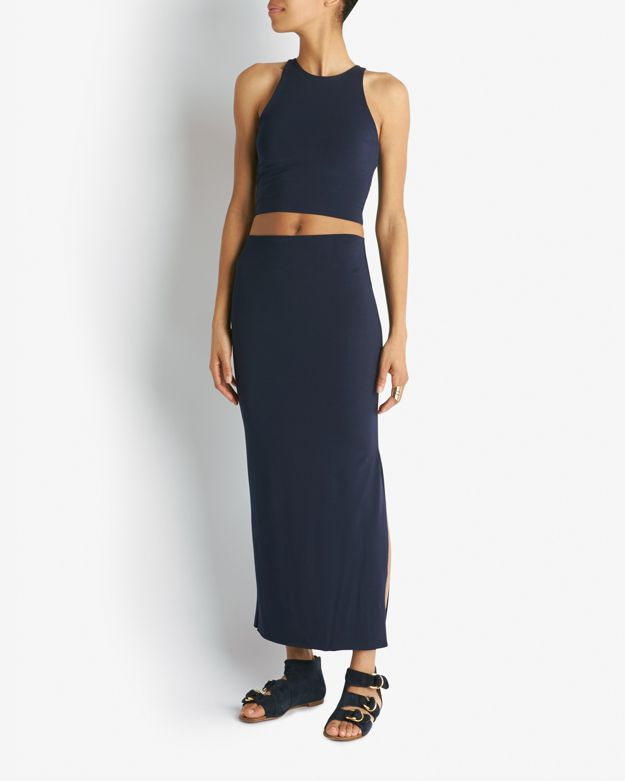 lyst tarr exclusive maxi pencil skirt in blue lyst tarr exclusive maxi pencil skirt in blue