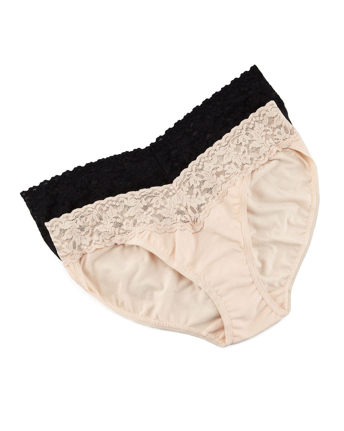 Hanky panky Signature Lace Organic Cotton Vkini Panties in Blue Lyst