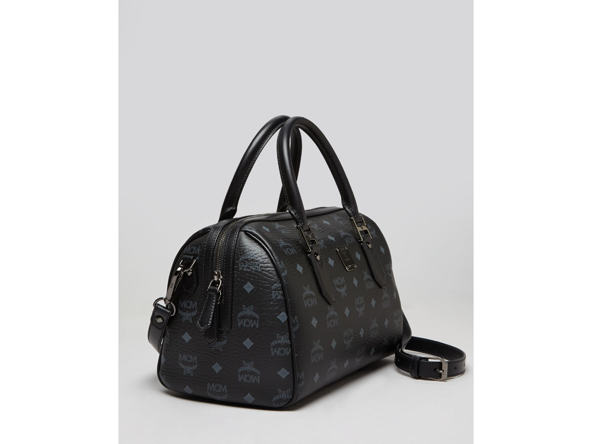mcm boston bag black