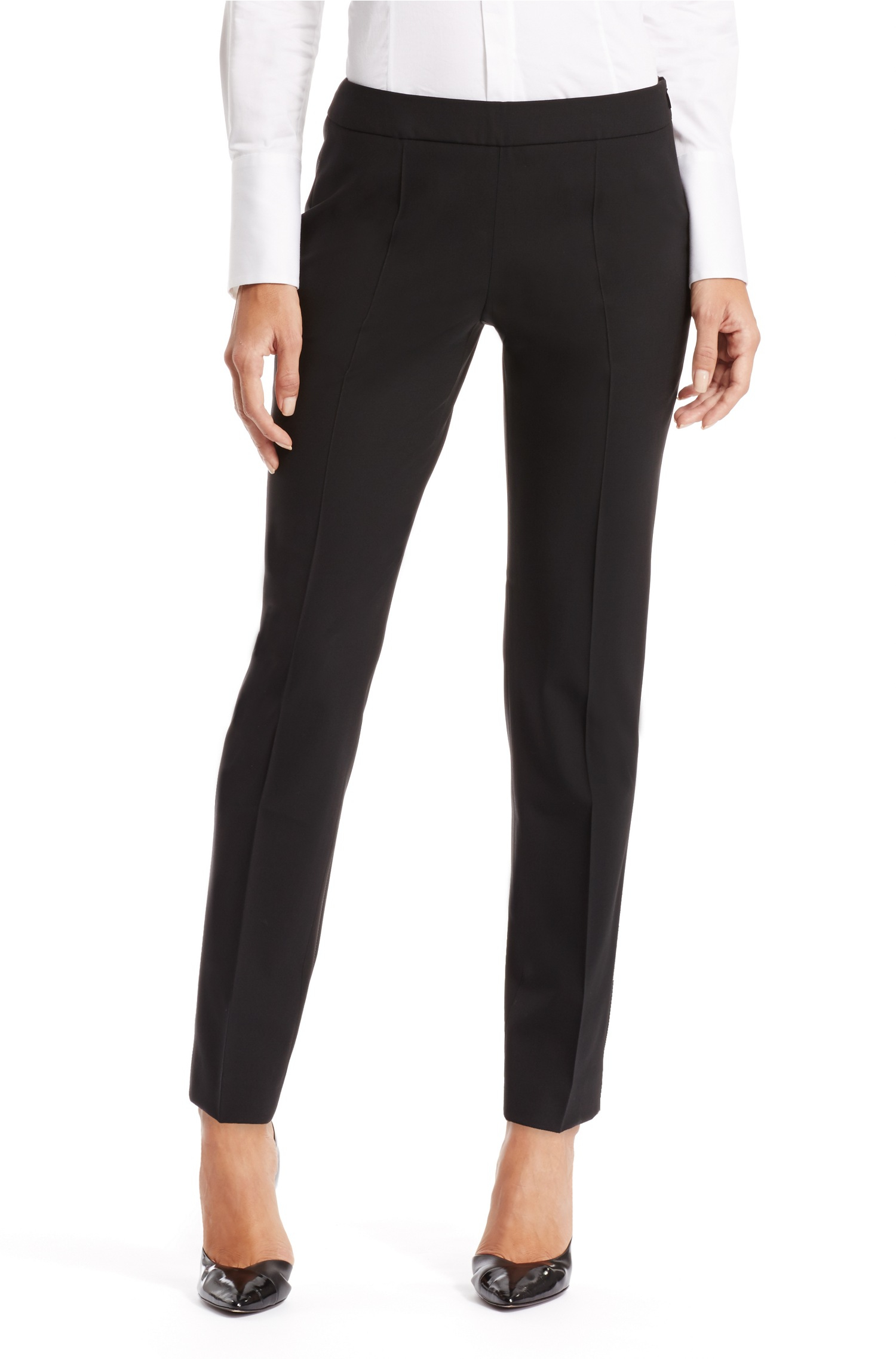 Boss 'Tenora' | Stretch Virgin Wool Dress Pants in Black | Lyst